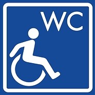 Piktogram toaleta dla osób z niepełnosprawnościami